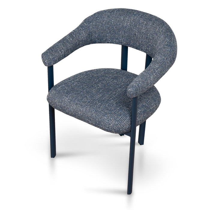 Set of 2 - Norrin Blue Sand Dining Chair - Prussian Blue