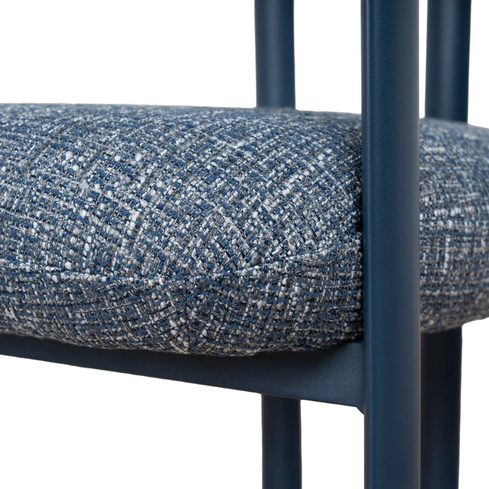 Set of 2 - Norrin Blue Sand Dining Chair - Prussian Blue