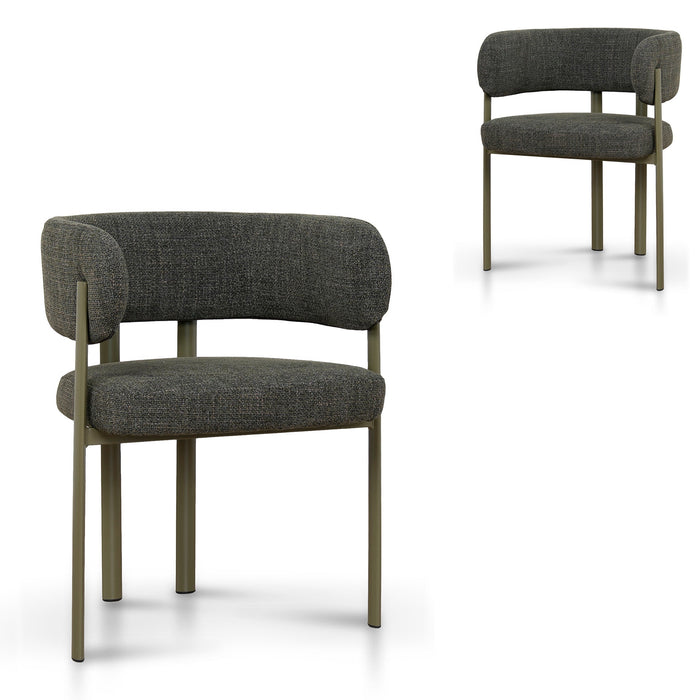 Set of 2 - Elvika Green Dining Chair - Kaitoke Green