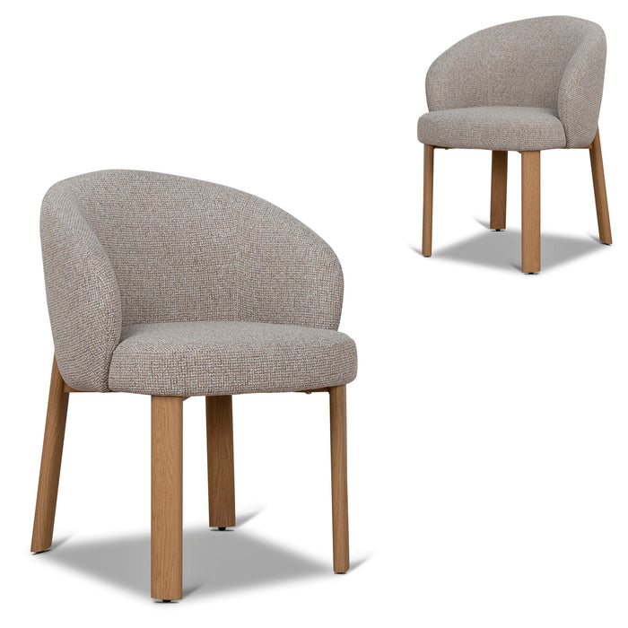 Set of 2 - Elverum Natural Dining Chair - Verona Sand Weave