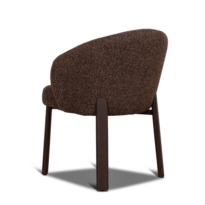 Set of 2 - Elverum Walnut Dining Chair - Verona Cinnamon Weave