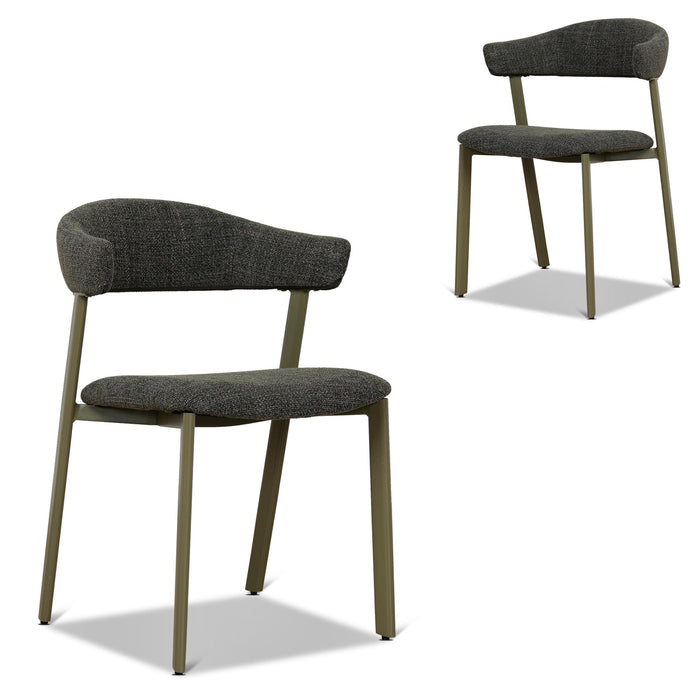 Set of 2 - Jonstel Green Dining Chair - Kaitoke Green