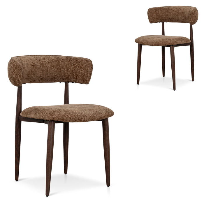Set of 2 - Dirvyn Walnut Dining Chair - Lila Nutmeg