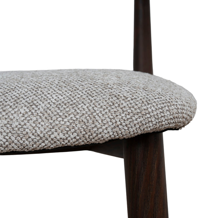 Set of 2 - Dirvyn Walnut Dining Chair - Clay Beige