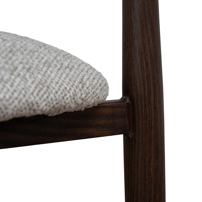 Set of 2 - Dirvyn Walnut Dining Chair - Clay Beige