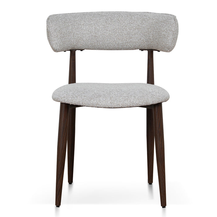Set of 2 - Dirvyn Walnut Dining Chair - Clay Beige