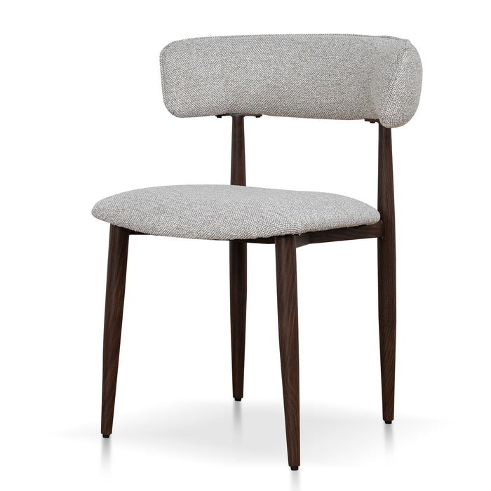 Set of 2 - Dirvyn Walnut Dining Chair - Clay Beige