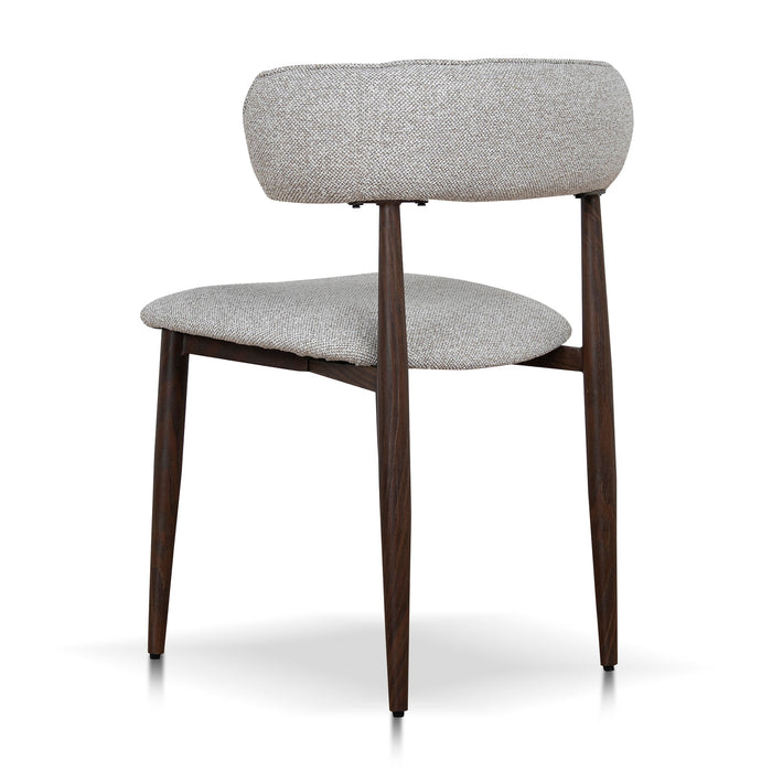Set of 2 - Dirvyn Walnut Dining Chair - Clay Beige