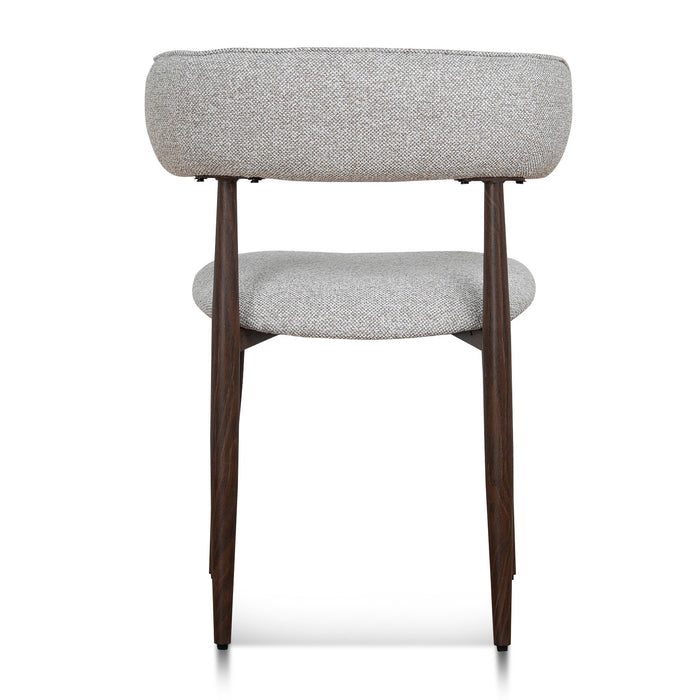 Set of 2 - Dirvyn Walnut Dining Chair - Clay Beige