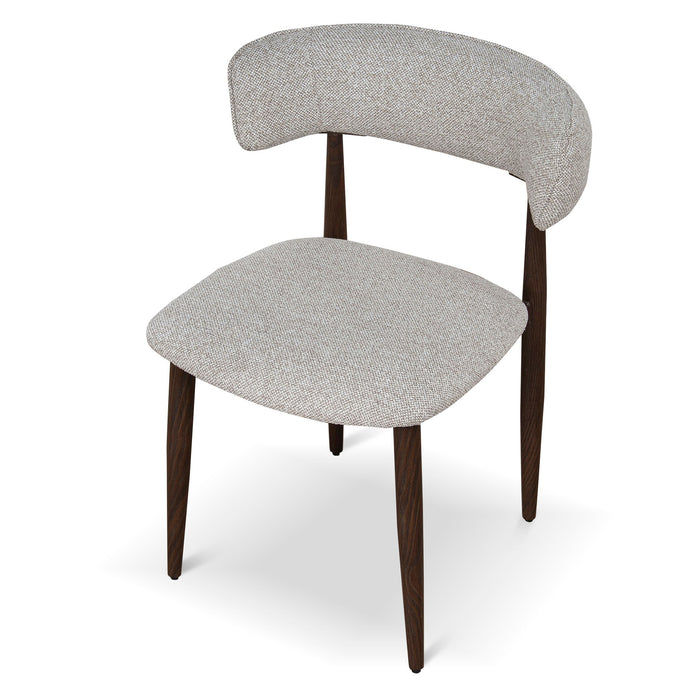 Walnut Dining Chair - Clay Beige (Set of 2)