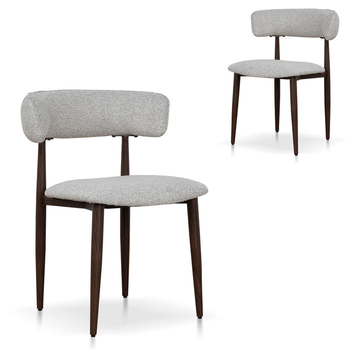 Walnut Dining Chair - Clay Beige (Set of 2)