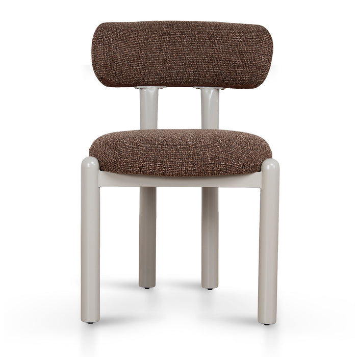 Set of 2 - Thalora Cream Dining Chair - Verona Cinnamon Weave