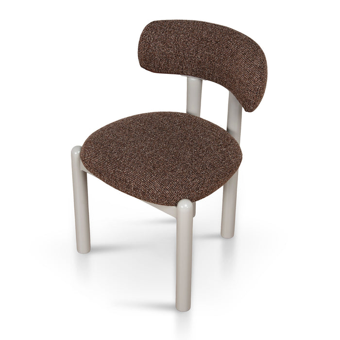 Set of 2 - Thalora Cream Dining Chair - Verona Cinnamon Weave