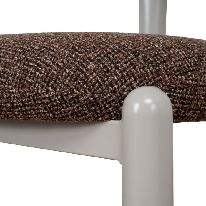 Set of 2 - Thalora Cream Dining Chair - Verona Cinnamon Weave