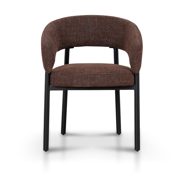Set of 2 - Calyxo Black Dining Chair - Moss Brown