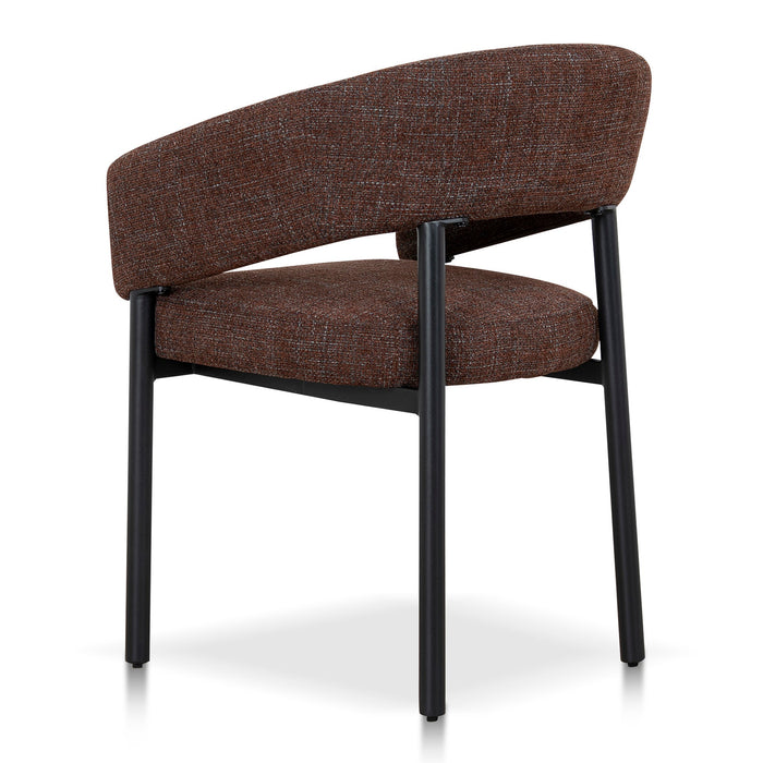 Set of 2 - Calyxo Black Dining Chair - Moss Brown
