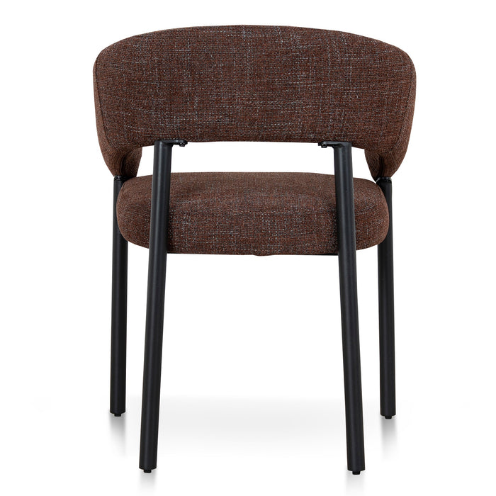 Set of 2 - Calyxo Black Dining Chair - Moss Brown