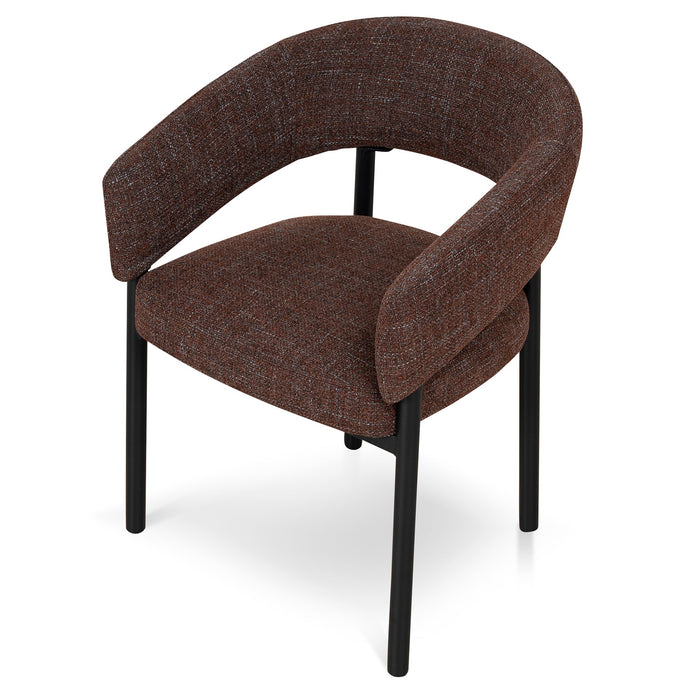 Set of 2 - Calyxo Black Dining Chair - Moss Brown