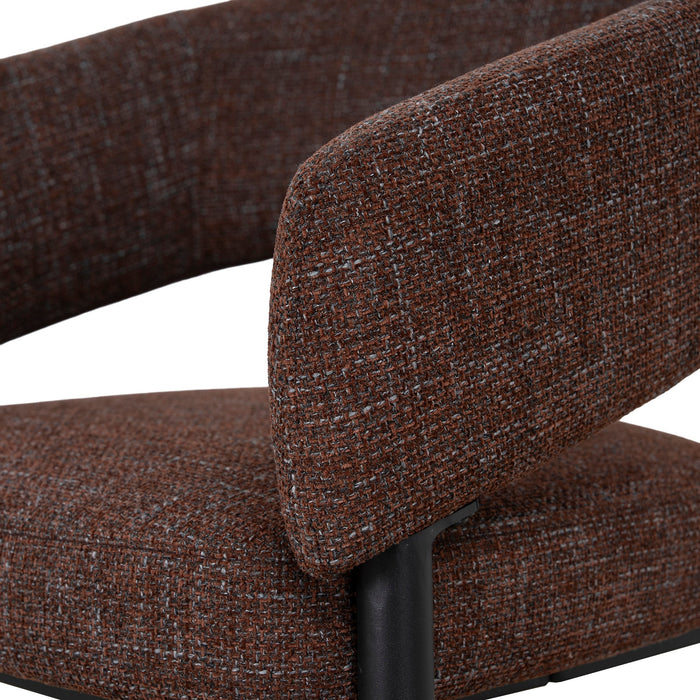 Set of 2 - Calyxo Black Dining Chair - Moss Brown