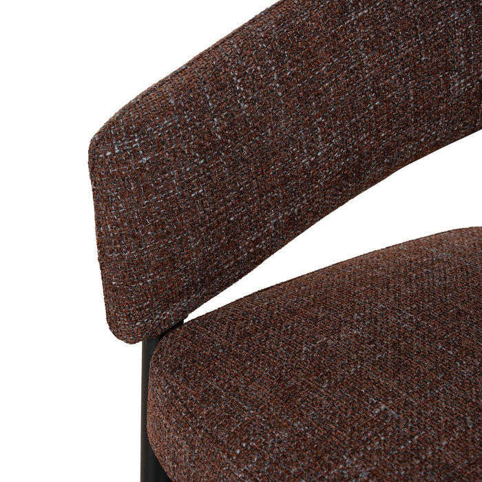 Set of 2 - Calyxo Black Dining Chair - Moss Brown