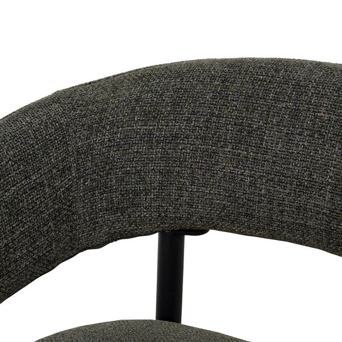 Set of 2 - Calyxo Black Dining Chair - Kaitoke Green