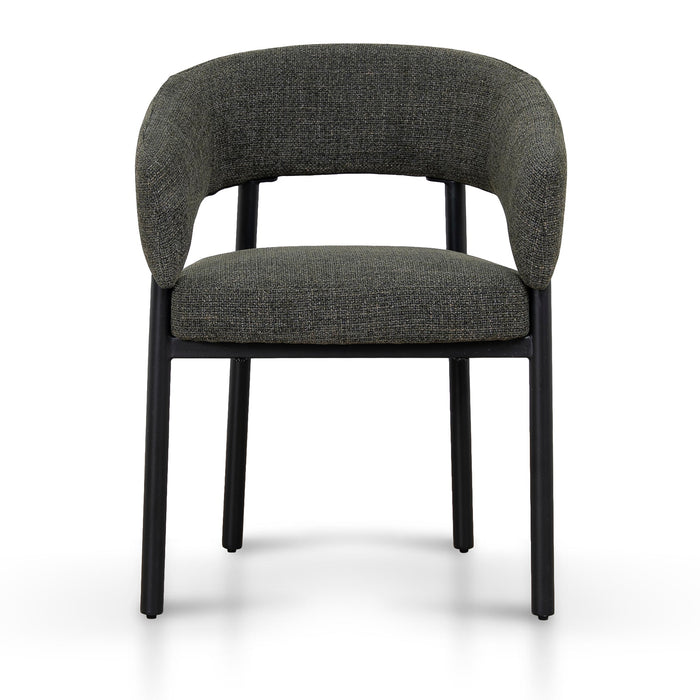 Set of 2 - Calyxo Black Dining Chair - Kaitoke Green