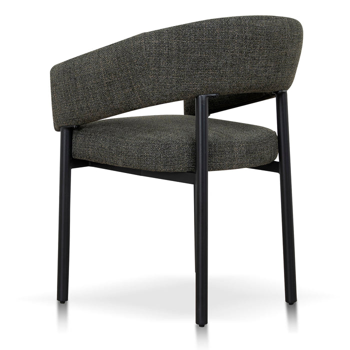 Set of 2 - Calyxo Black Dining Chair - Kaitoke Green
