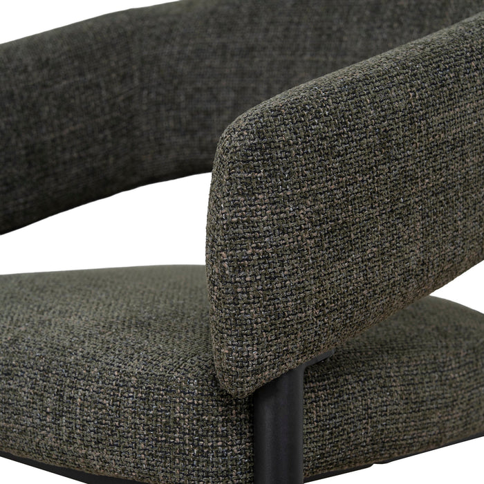 Set of 2 - Calyxo Black Dining Chair - Kaitoke Green