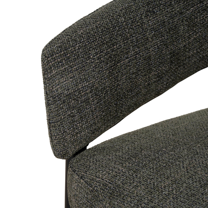 Set of 2 - Calyxo Black Dining Chair - Kaitoke Green
