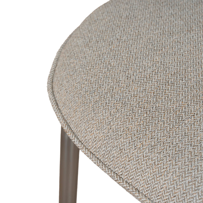 Set of 2 - Orynthe Chrome Dining Chair - Henry Beige