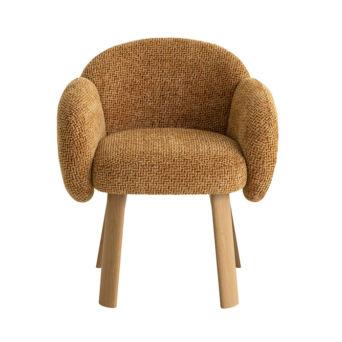 Lorca Natural Dining Chair - Honeycomb Ochre