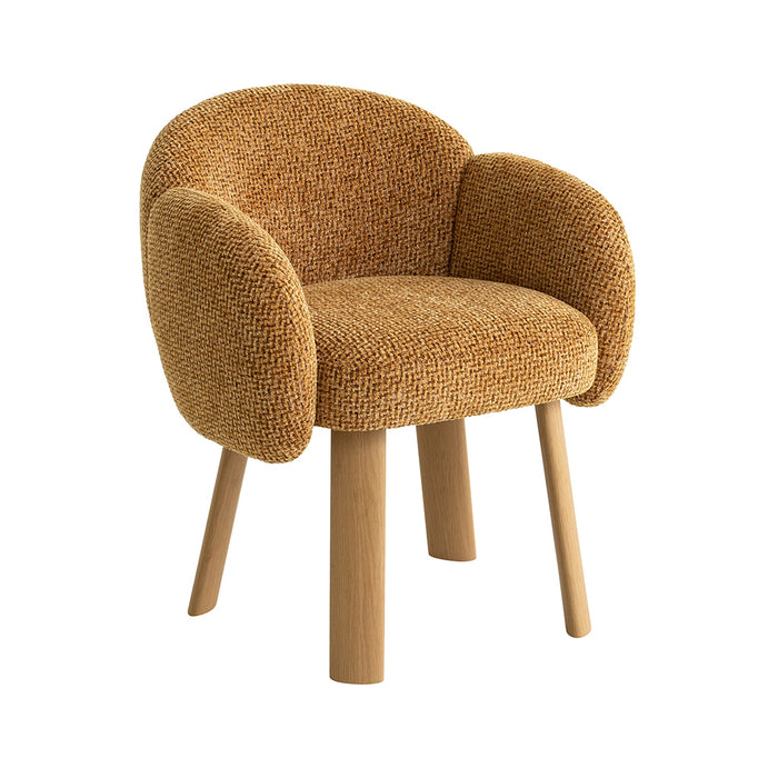 Lorca Natural Dining Chair - Honeycomb Ochre