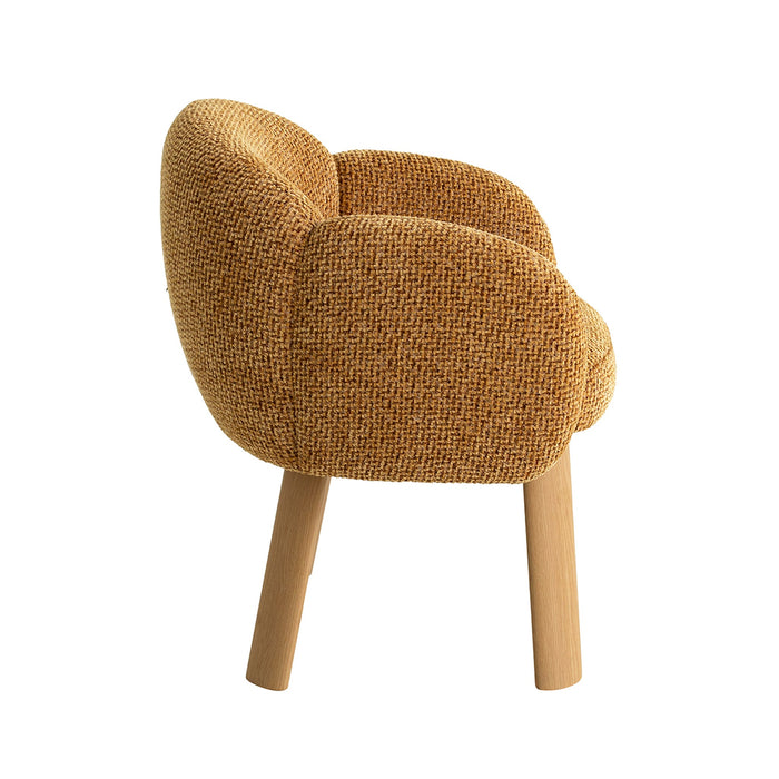 Lorca Natural Dining Chair - Honeycomb Ochre