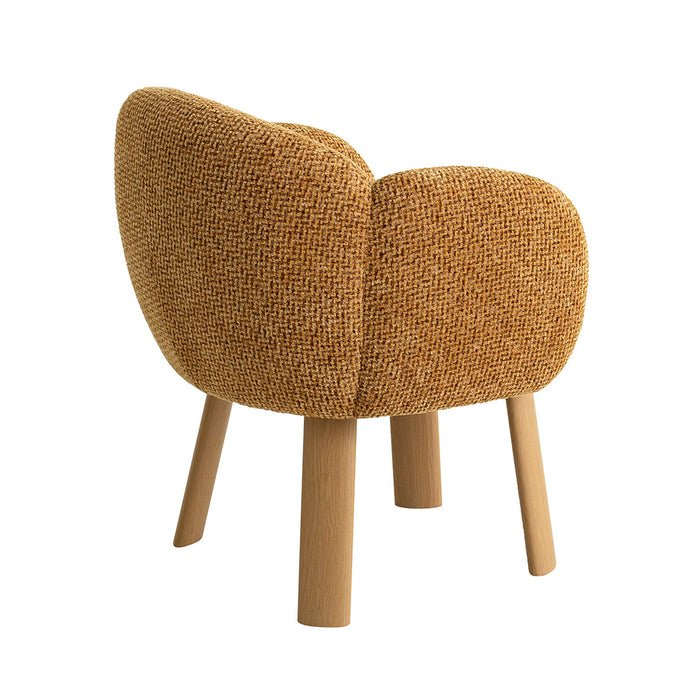 Lorca Natural Dining Chair - Honeycomb Ochre