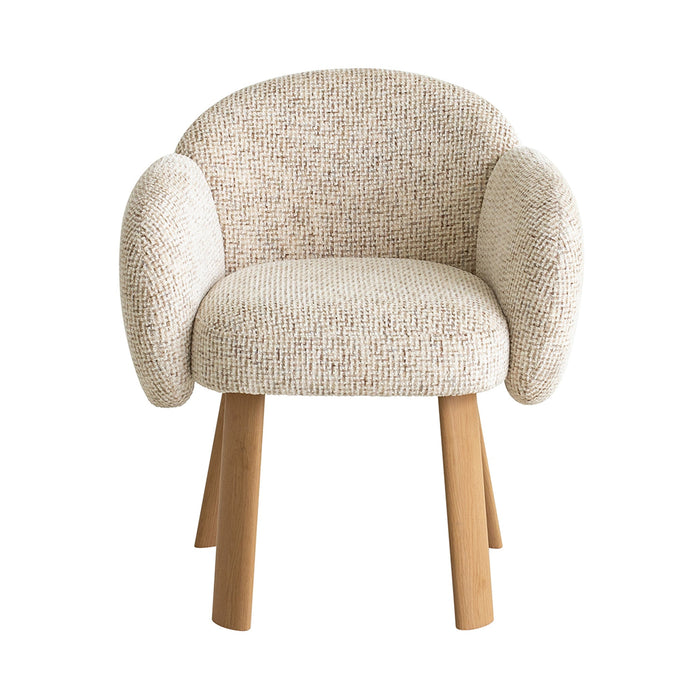 Lorca Natural Dining Chair - Honeycomb White