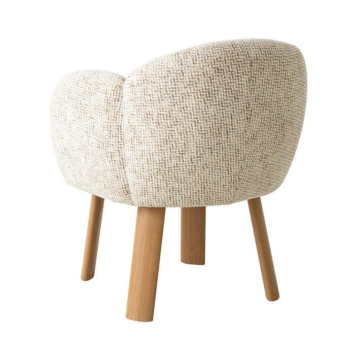 Lorca Natural Dining Chair - Honeycomb White