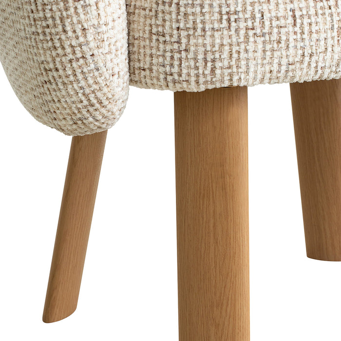 Lorca Natural Dining Chair - Honeycomb White