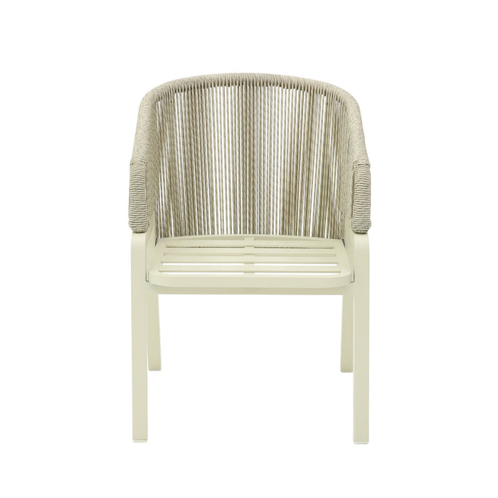 Set of 2 - Tivaro Grey Rattan Outdoor Dining Chair - Grey Cushion