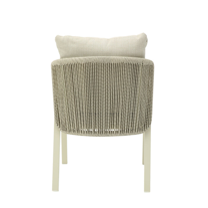 Set of 2 - Tivaro Grey Rattan Outdoor Dining Chair - Grey Cushion