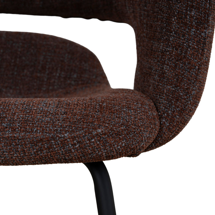 Dalca Black Dining Chair - Moss Brown (Set of 2)