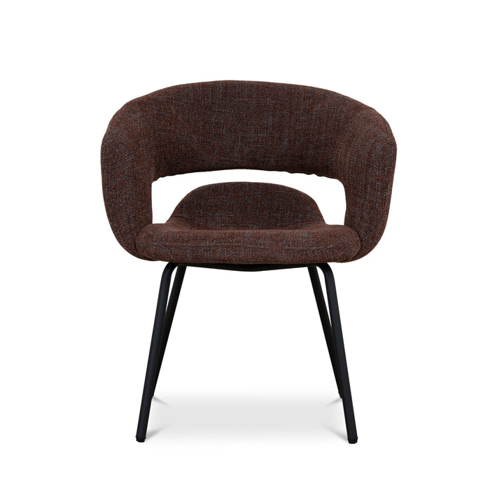 Dalca Black Dining Chair - Moss Brown (Set of 2)