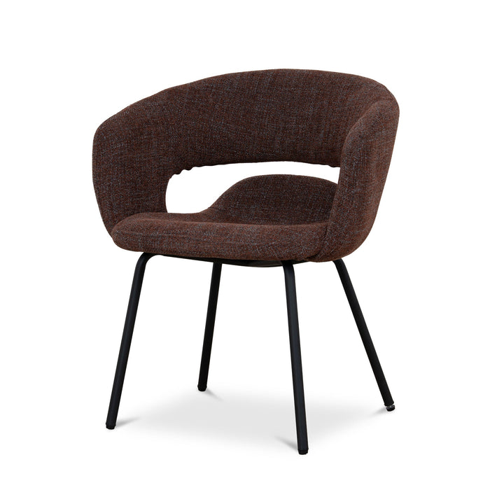 Dalca Black Dining Chair - Moss Brown (Set of 2)