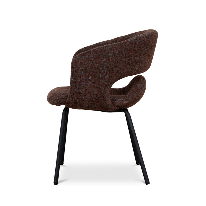 Dalca Black Dining Chair - Moss Brown (Set of 2)