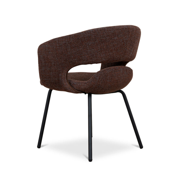 Dalca Black Dining Chair - Moss Brown (Set of 2)