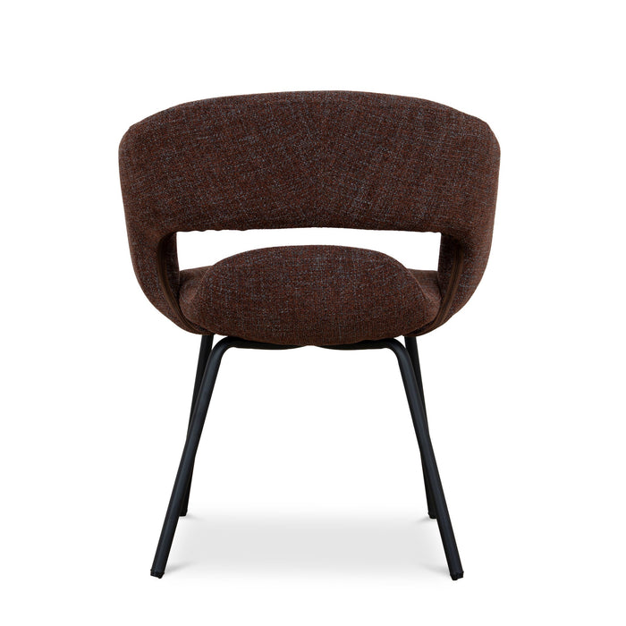 Dalca Black Dining Chair - Moss Brown (Set of 2)