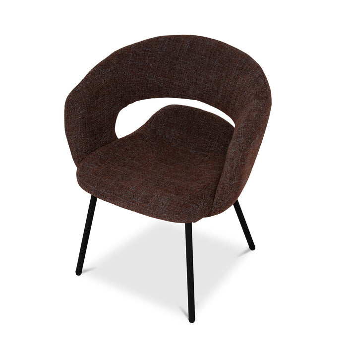 Dalca Black Dining Chair - Moss Brown (Set of 2)