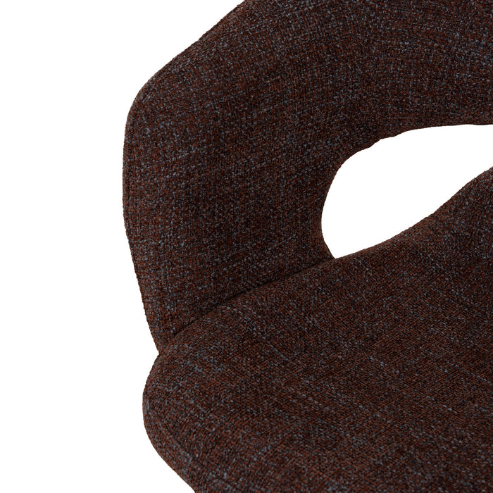 Dalca Black Dining Chair - Moss Brown (Set of 2)