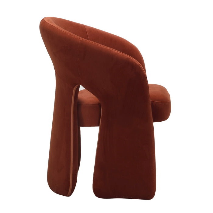 Undine Fabric Dining Chair - Burnt Brown