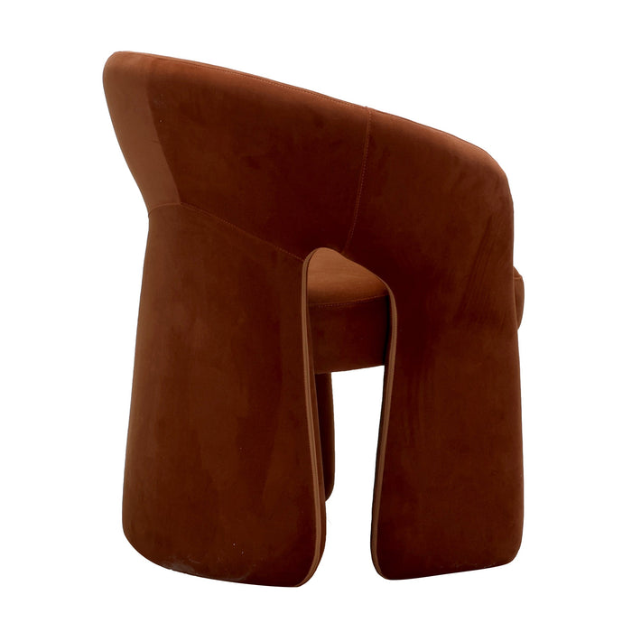 Undine Fabric Dining Chair - Burnt Brown