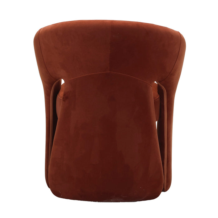 Undine Fabric Dining Chair - Burnt Brown